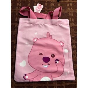 Zanmang Loopy Pink Canvas Tote Bag Kawaii Character Shopper NWT
